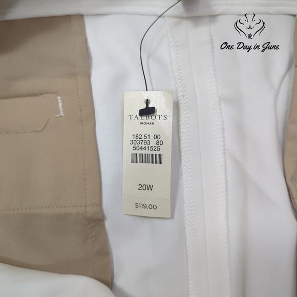 Talbots Plus Size Comfort Waist Pants Size 20W - Picture 2 of 6